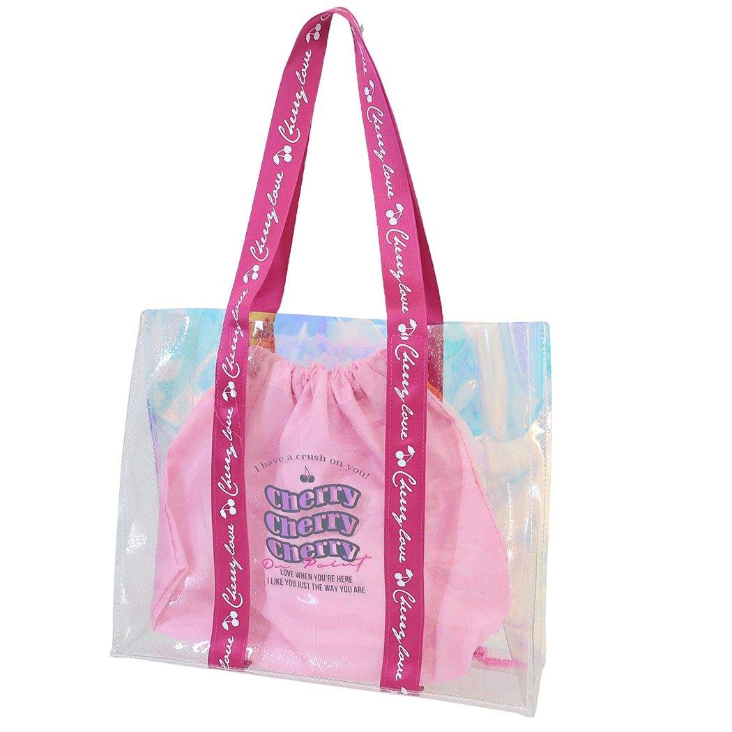 ラメ＆オーロラトートバッグ チェリーロゴ | 卸売・ 問屋