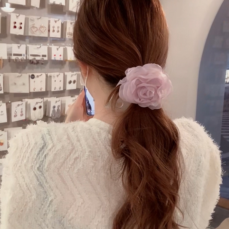 可愛いシュシュ　ポニーテール　韓国insヘアアクセサリー　デイリーファッション