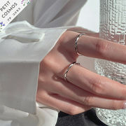 シンプルリング 指輪 ひねり 調整可能 アクセサリー おしゃれ  上品 韓国風