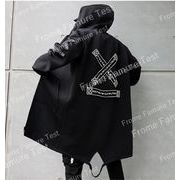 タイドブランド2021新春秋プラスサイズメンズジャケットジャケットミドル丈フード付きウインドブレーカー