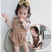 韓国の赤ちゃんワンピース春の赤ちゃんツーピースかわいい女の赤ちゃん刺繍オーバーオールセット