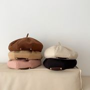 新作 ベレー帽 子供ハット 可愛い帽子 春秋冬 キッズ用 ファッション シンプル 無地 5色