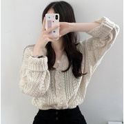 春秋レディースニットコート★韓国風のニットカーディガン★ファッションセーター★F