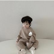 韓国風ベビー服　秋ベビーパーカー上下セット 　赤ちゃん   ファッション2点セット★73-100