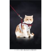 ハーネス リード セット 猫用品 キャット ネコちゃん チェック柄 リボン付き マジックテープ付き 胴輪