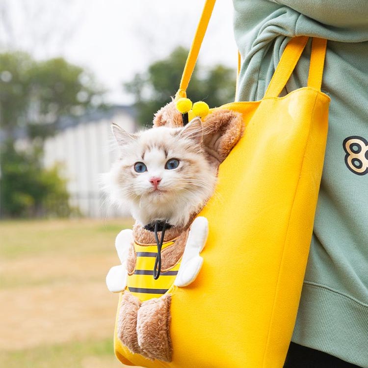 顔出しOK、超かわいいデザイン！ペット キャリーバッグ 犬 猫