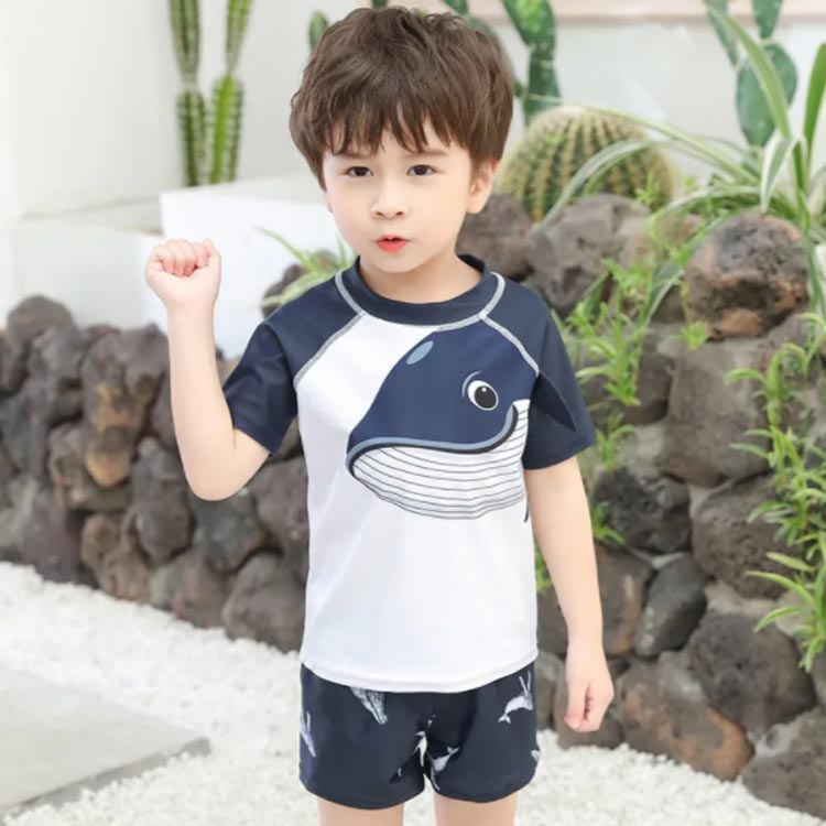 子供 水着 男の子 ラッシュガード 半袖 ショートパンツ キャップ 3点