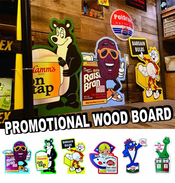 迫力満点 Promotional Wood Sign Board 販促 木製看板 アイスクリーム-