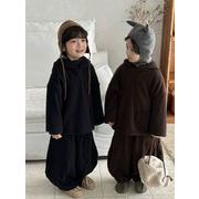 2025 冬新作 韓国風  子供服   ベビー服  トップス  パーカー+ズボン   2点セット  男女兼用    2色