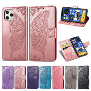可愛い蝶 iPhone15 電話保護ケース iPhone 14 XS 14pro 合成皮革ケース 電話 フリップ手帳型 スマホケース