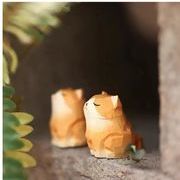 置物 木製 木彫り 雑貨 インテリア飾り かわいい　プレゼント 猫　犬グッズ