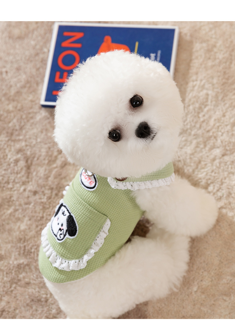 ペット服 小型犬 ペット 可愛い ワンちゃん Dリング付き 伸縮性 ペット