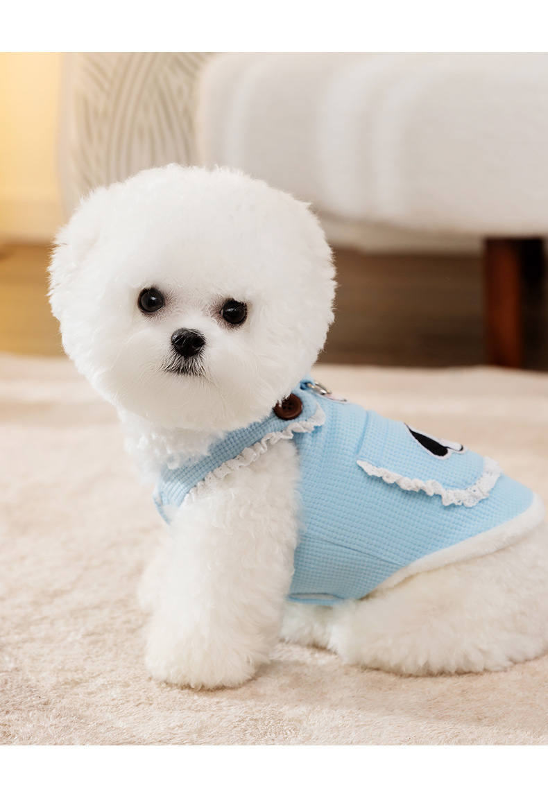 ペット服 小型犬 ペット 可愛い ワンちゃん Dリング付き 伸縮性 ペット