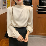 話題の注目アイテム 韓国ファッション パフスリーブ上着 優雅 両面着 ハーネスシャツ 長袖上着 sweet系