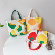 トートバッグ　帆布バッグ　野菜　韓国ファッション　レディース　デザイン　4colors