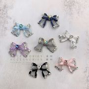 リボン　蝶結び　刺繍アプリッケ　手芸DIY アクセサリー材料　デコパーツ　ハンドメイド