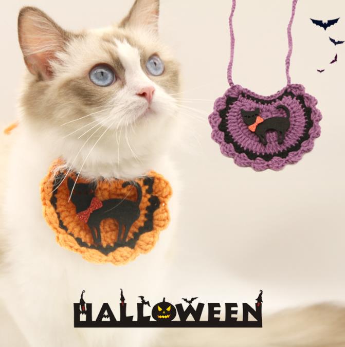 ペット用品 ペット用の首輪 犬服 ハロウィン    装飾   ペットのネックレス   猫 ネコ雑貨  撮影道具2色