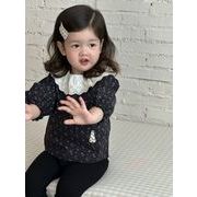 2025 秋新作  韓国風子供服  ベビー服   トップス    花柄 シャツ or     レギンス  ズボン  女の子