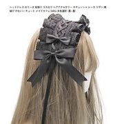 ヘッドドレス ロリータ 髪飾り ゴスロリ ヘアアクセサリー カチューシャ レース リボン 蝶結び かわいい