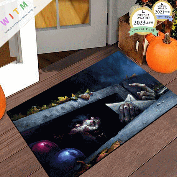ハロウィン 玄関マット 吸水マット バスマット 40cm×60cm 滑り止め付き 丸洗い Halloween 泥落とし
