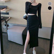 【日本倉庫即納】 ニットセットアップ レディース上下セット