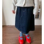 カジュアル    韓国風子供服    キッズ服    赤ちゃん    復古    デニムスカート