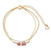 【２月上旬入荷予定】匠 天然石ブレス サーモンピンク TAK-13-2 手首まわり約14～19cm