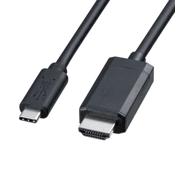 【4K/60Hz対応】TypeC-HDMI変換ケーブル（ブラック・3m）