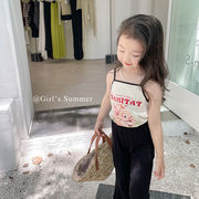 夏 可愛い 子供服 女の子用ベスト バニー ノースリーブトップス 韓国風 薄い ニットキャミソール