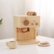 INS新作 木質  コーヒーメーカー  おもちゃ  アフタヌーンティー  ままごとをする  誕生日のプレゼント