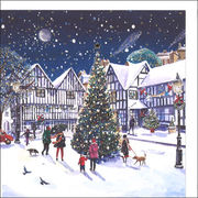 グリーティングカード クリスマス「街のクリスマスツリー」メッセージカード