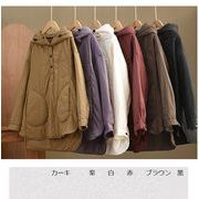韓国ファッションオシャレ綿入りフード付きジャケットコート　レディース新作