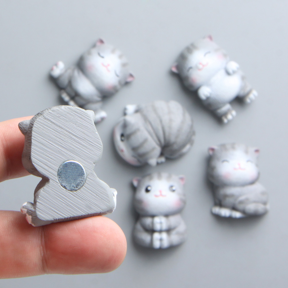 可愛い猫 冷蔵庫用マグネット カレンダーマグネット ホワイトボードマグネット  キッチンキット レジン製