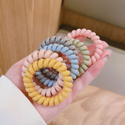 韓国のクリーム色の電話コードヘアリングポニーテール輪ゴムシームレスヘアロープヘッドドレス