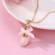 ピンク バレエシューズ ネックレス ファッションバレエアクセサリー  バレエネックレス