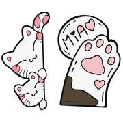猫ブローチ 猫の足のブローチ かわいい 猫 アクセサリー
