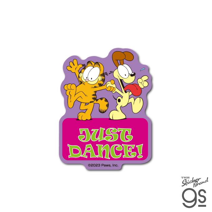 ガーフィールド ダイカットミニステッカー JUST DANCE! キャラクター アメリカ Garfield 猫 gs 公式 GF-039