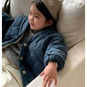 冬新作 韓国風子供服     厚手   トップス  男女兼用 長袖  コート 裹起毛  3色