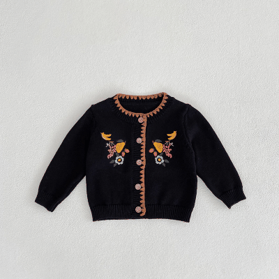 秋冬新作 ユニセックス 0-3歳子供服 ニット上着 刺繍 ジャケット カーディガン セーター 66-100cm