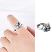 かわいい 猫の指輪  ファッション 猫雑貨 女性のリング  オープンリング 猫用アクセサリー