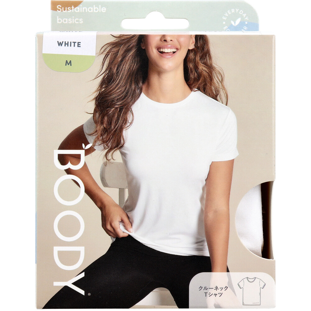 BOODY クルーネックＴシャツ Mサイズ ホワイト