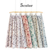 ロングスカート　花柄スカート　デザイン　着痩せ　韓国ファッション　7colors　