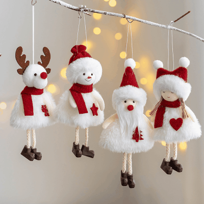 Christmas限定 おもちゃ クリスマス用品 ストラップ  掛け飾 サンタ ぬいぐるみ 鹿雪だるま クリスマス飾り