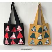 ★収納袋★可愛いクリスマス袋★ニットハンドバッグ　5色