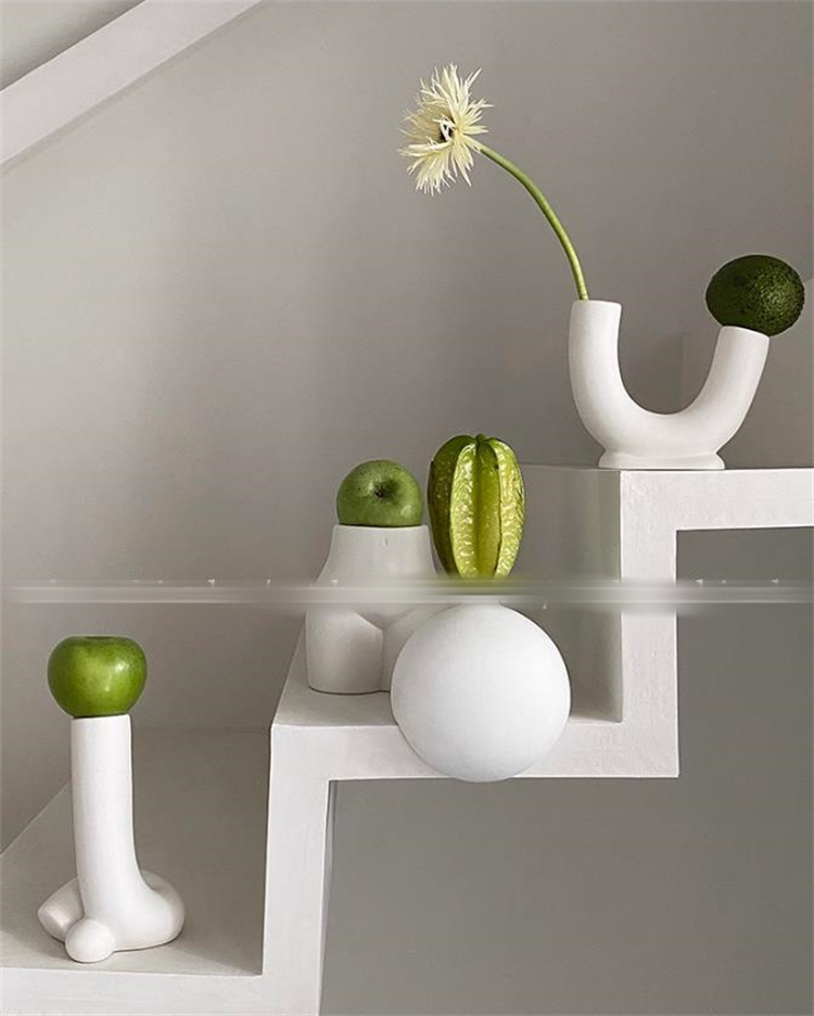 SIZE改善 品質向上 花瓶 陶磁器の花瓶 置物 仕切り 装飾 球形の花瓶 大人気 家庭用置物 洗練された