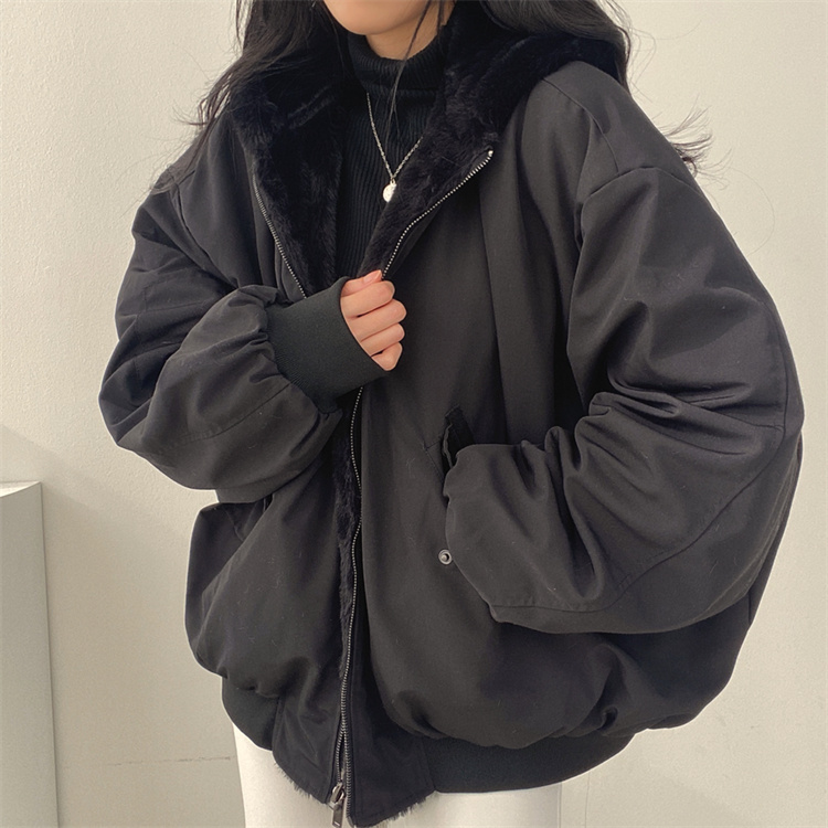 新春セール DIESEL 被れる 黒 レザージャケット フード付き
