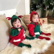 クリスマス  新作  韓国風子供服    サンタ服  パーカー  キャップ  サロペット   単独販売