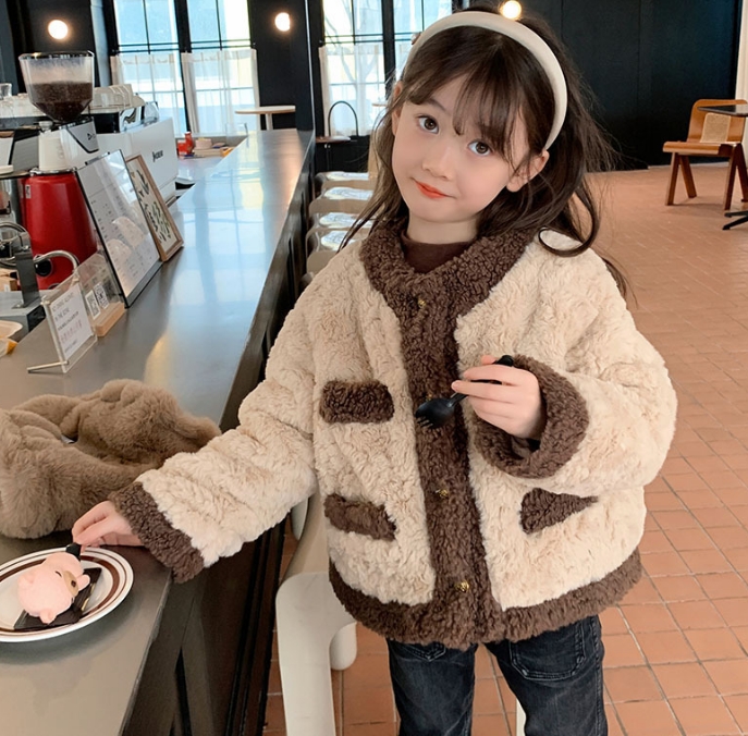 冬新作 韓国風子供服 トップス コート 暖かい服 もふもふ アウター