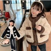 冬新作   韓国風子供服    トップス   コート  暖かい服  もふもふ   アウター  長袖  2色