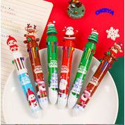 ペン　ボールペン　クリスマス　かわいい　文房具　10色ボールペン　事務用品　学生用品　4色展開